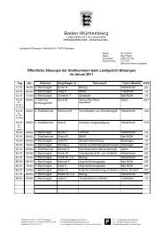 Baden-Württemberg - Landgericht Ellwangen