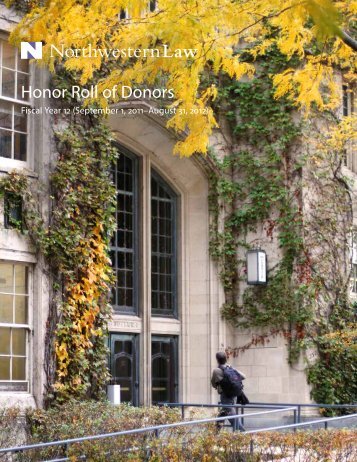 Honor Roll of Donors - Northwestern University School of Law