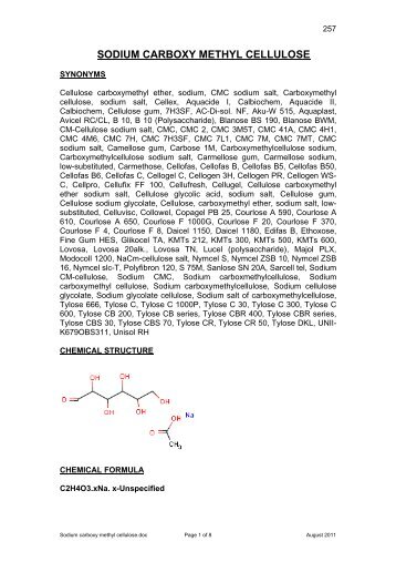 SODIUM CARBOXY METHYL CELLULOSE