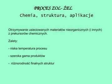 PROCES ZOL- ŻEL