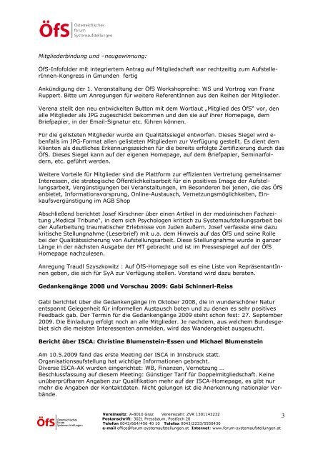 1 Protokoll zur Generalversammlung des ÖfS am 18. Juni 2008 ...