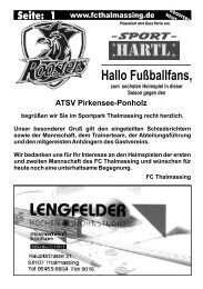 Stadionmagazin - FC Thalmassing