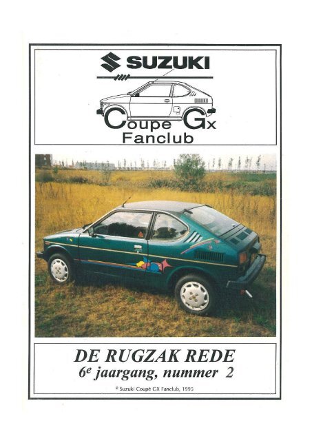 Page 1 6@ jaargang, nummer 2 Suzuki Coupé GX Fanclub, 1995 ...