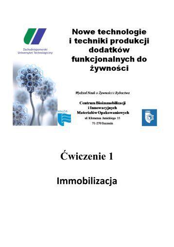 Ćwiczenie 1 Immobilizacja