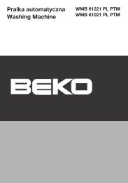 instrukcja obsługi - Beko