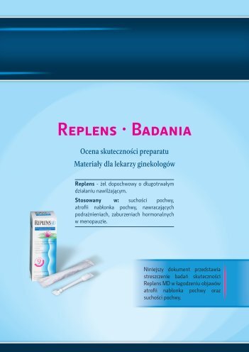 Replens · Badania - Replens MD