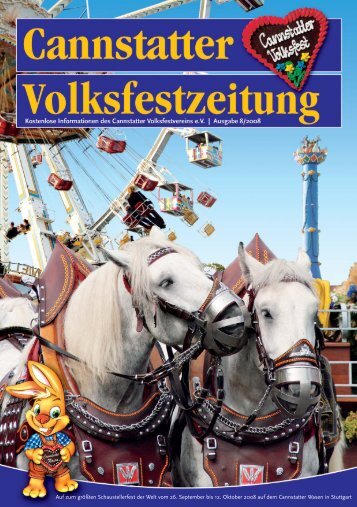 Cannstatter Volksfestzeitung 2008 - Cannstatter Volksfestverein