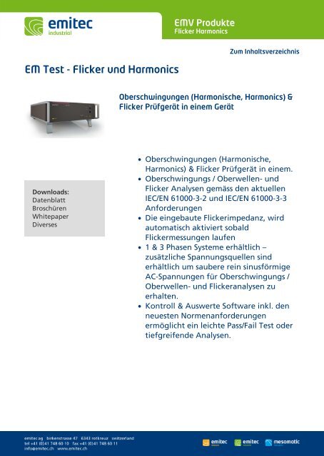 Emitec Produkt Katalog - emitec-industrial.ch