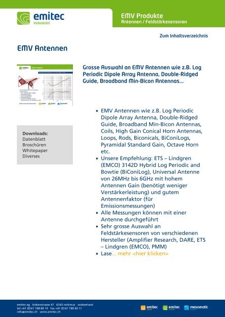 Emitec Produkt Katalog - emitec-industrial.ch