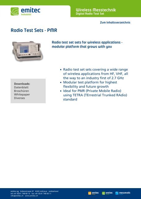 Emitec Produkt Katalog - emitec-industrial.ch