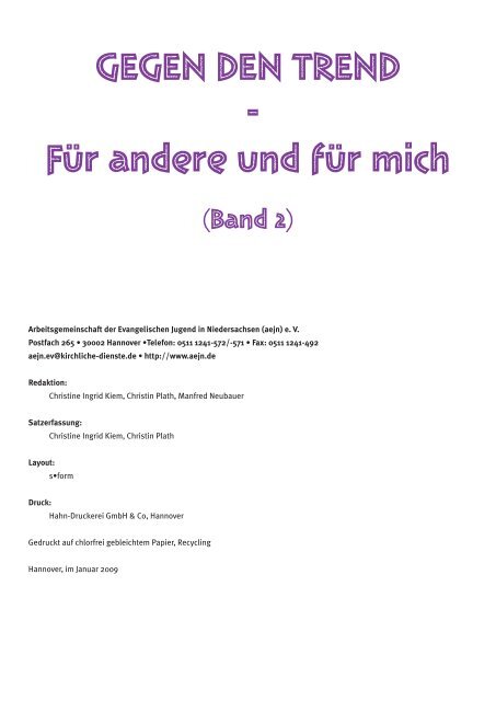 Für andere und für mich, Band 2 - Arbeitsgemeinschaft der ...