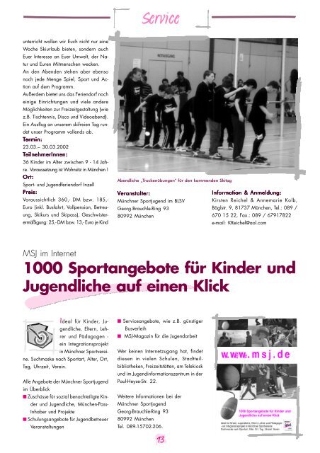 MSJ-Magazin - Münchner Sportjugend