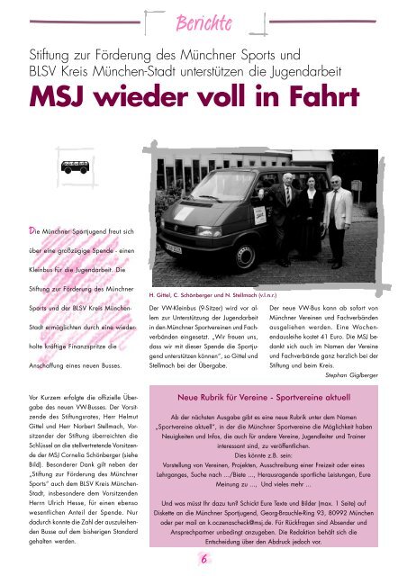 MSJ-Magazin - Münchner Sportjugend