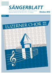 Sängerblatt Nr. 54, 2012/2013 - Luzerner Chor