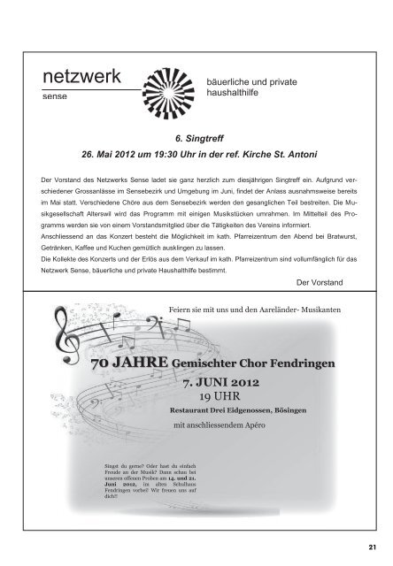 Juni 2012 - Kirchgemeinde Wünnewil Flamatt Überstorf