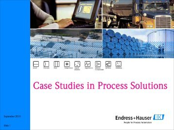 Case Studies in Process Solutions - Endress + Hauser