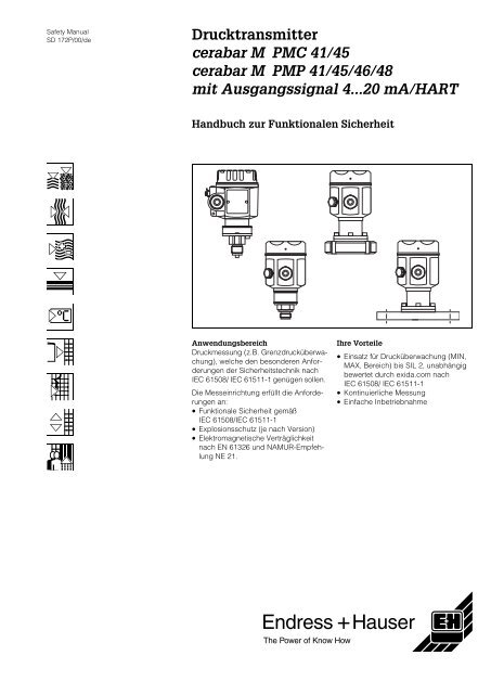 Cerabar S PMC 731/631, PMP 731/ PMP 635 - Endress+Hauser