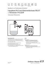 Liquiphant M/S + FEL57 + Nivotester FTL325P ... - Endress+Hauser