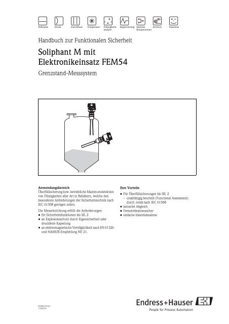 Soliphant M + FEM54 - Endress+Hauser: przep