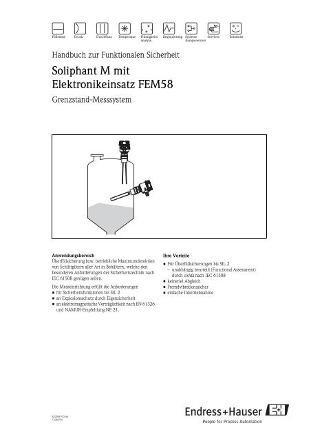 Soliphant M + FEM58 (Funktionale Sicherheit) - Endress+Hauser