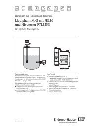 Liquiphant M/S mit FEL56, Nivotester FTL325N ... - Endress+Hauser
