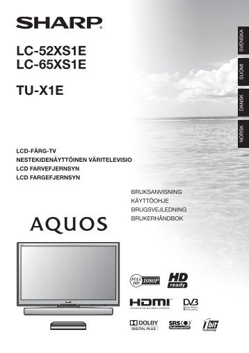 LC-52/65XS1E/TU-X1E Operation-Manual NO - Sharp