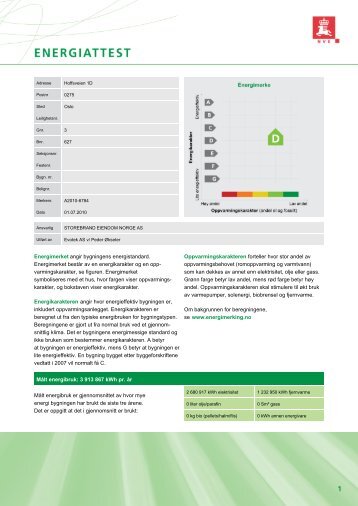 Energiattest - Storebrand