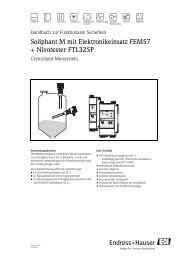 Soliphant M + FEM57 + Nivotester FTL325P ... - Endress+Hauser