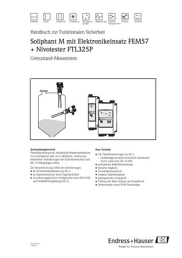 Soliphant M + FEM57 + Nivotester FTL325P ... - Endress+Hauser