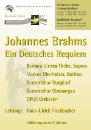 Johannes Brahms - Konzertchor Burgdorf
