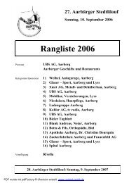 Deckblatt Rangliste 2006 - Aarberger Stedtlilouf