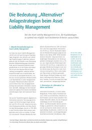 „Alternativer“ Anlagestrategien beim Asset Liability ... - risklab