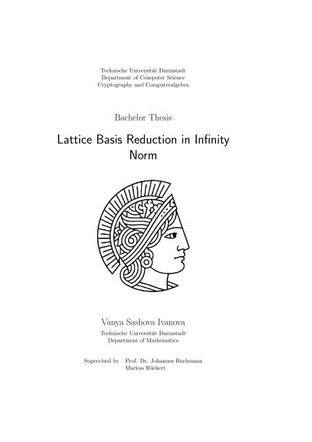 Lattice Basis Reduction in Infinity Norm - Technische Universität ...