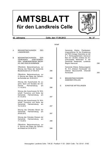 Wappen des Landkreises Celle - Landkreis Celle