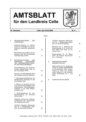 Amtsblatt 04-2009 - Landkreis Celle