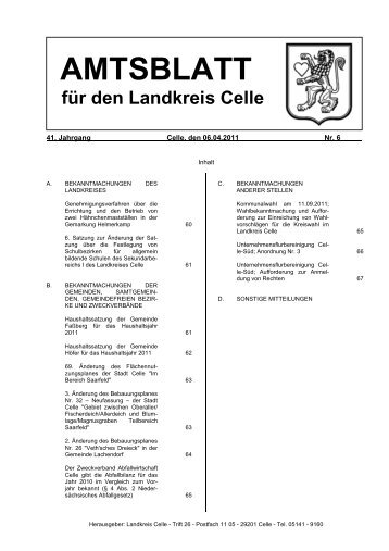 Amtsblatt 06-2011 - Landkreis Celle