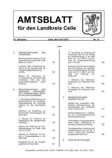 Amtsblatt 13-2011 - Landkreis Celle