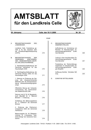 Amtsblatt 24-2009 - Landkreis Celle