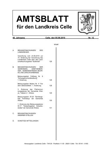 Amtsblatt 12-2010 - Landkreis Celle