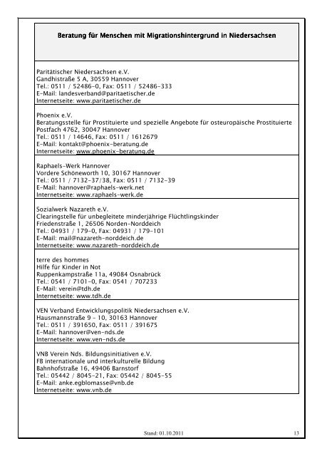 20111012 MIGRATIONSBERATUNGSATLAS Stand 01.10.2011