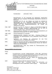 Familienstand: verheiratet, 1 Kind Biologiestudium an der ...