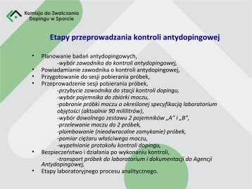 Prezentacja nr 4 - Komisja do Zwalczania Dopingu w Sporcie