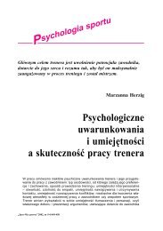 Psychologiczne uwarunkowania i umiejętności a skuteczność pracy ...