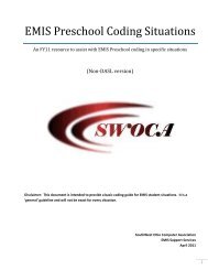 EMIS Preschool Coding Situations - Swoca