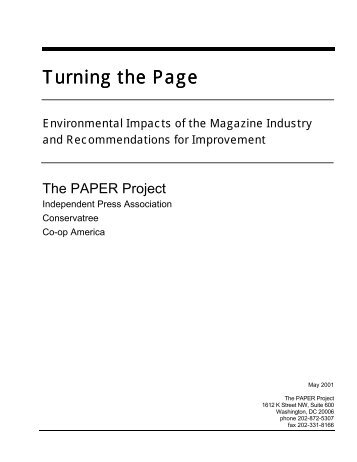 Environmental Impacts of the Magazine - Green America