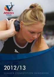 2012/13 AV Summer Competition Handbook - Athletics Victoria
