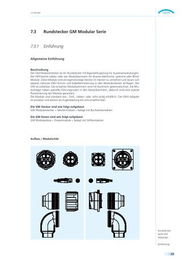 7.3.1 Einführung 7.3 Rundstecker GM Modular Serie - Gimota AG