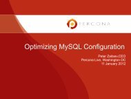 Optimizing MySQL Configuration - Percona
