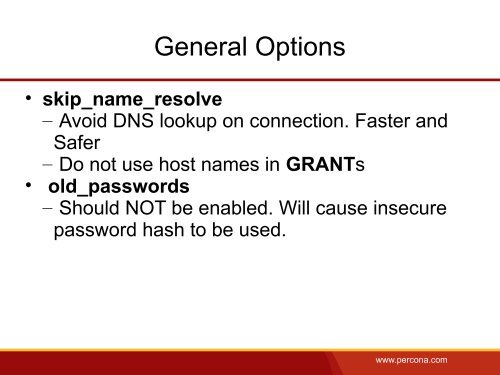 Optimizing MySQL Configuration - Percona