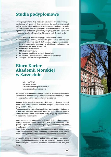 folder - Biuro karier - Akademia Morska w Szczecinie